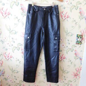 🦔🐾ANTHROPOLOGIE GABI FAUX LEATHER UTILITY PANTS🦔🐾